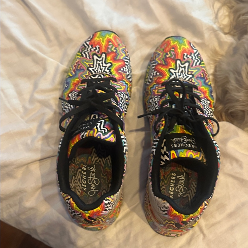 Skechers Multicolor Psychedelic Sneakers- Jen Stark Collaboration